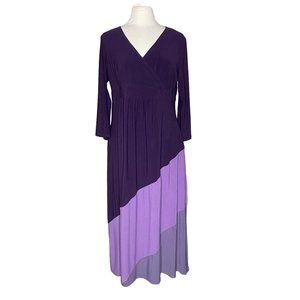 Anthony Originals L colorblock dress purple
